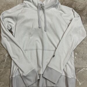 Kuhl Women's Cowl Neck Sweater - Gray Stripes